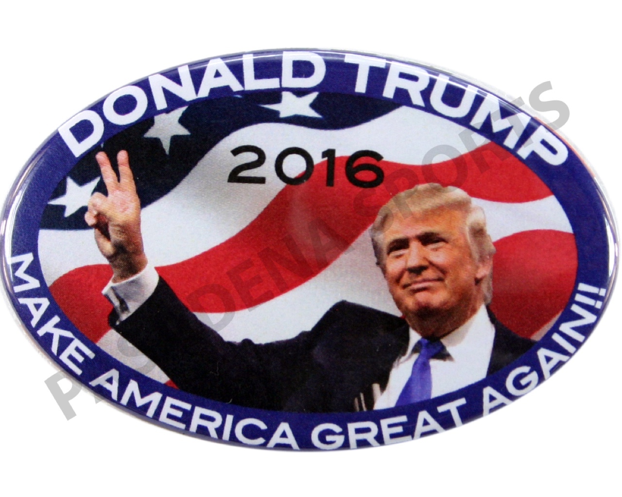 2016 DONALD TRUMP “MAKING AMERICA GREAT AGAIN” OVAL PRESIDENTIAL CAMPAIGN BUTTON