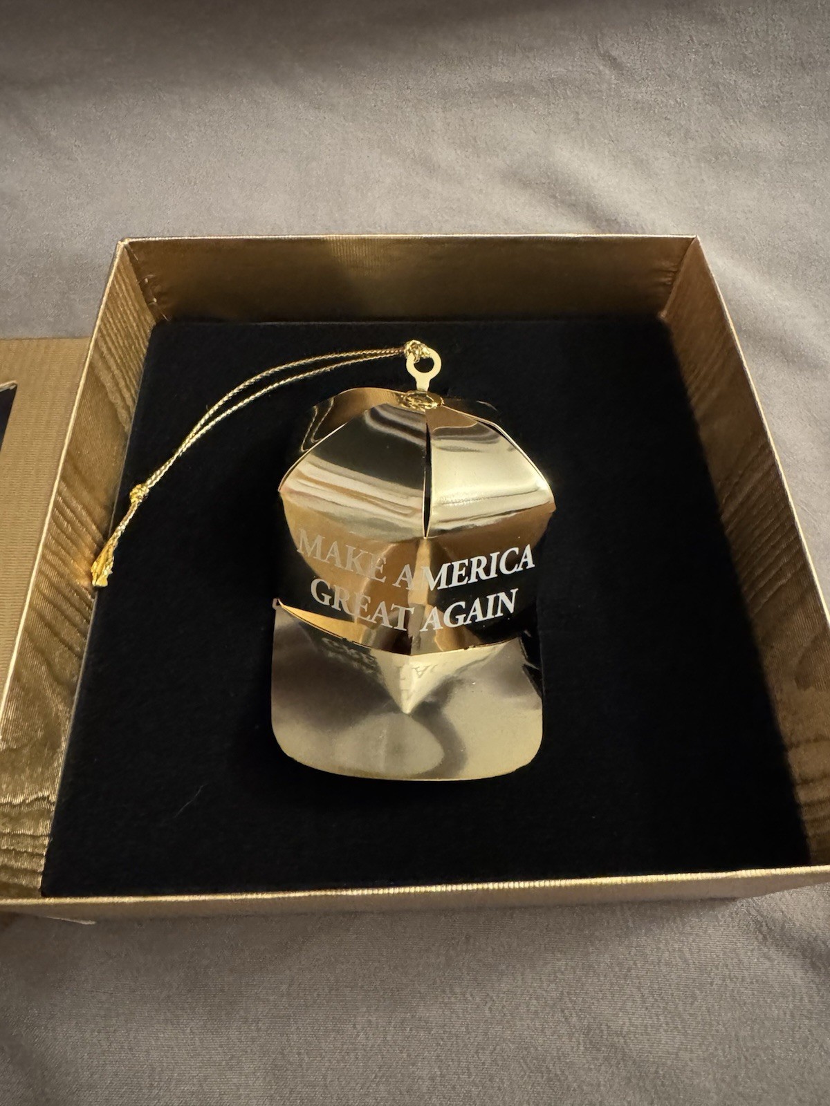 2025 Trump Golden MAGA Hat Christmas Ornament Donald Trump Make Christmas Great