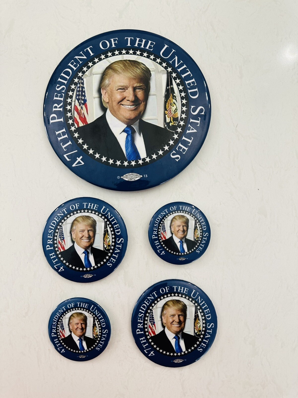 Donald Trump 45th. & 47th. Combo Set Of Buttons