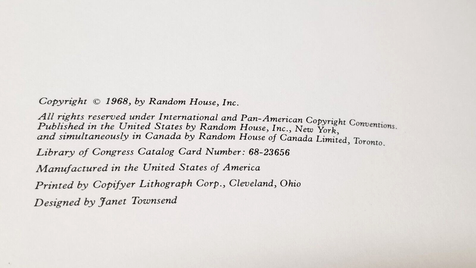 1968 THE LOOK-IT-UP BOOK OF PRESIDENTS