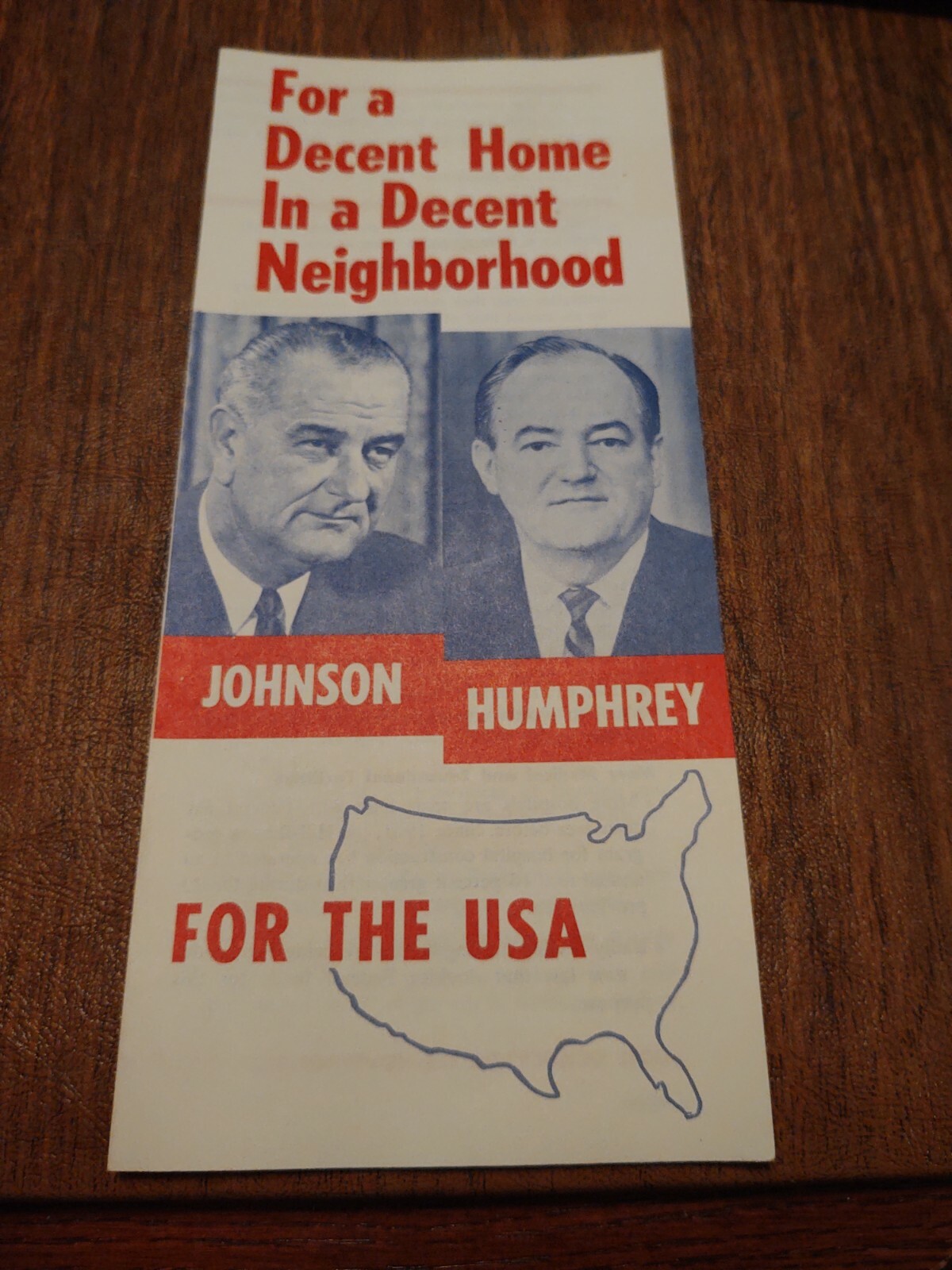 Lot Of 2 For The USA. Nice 1964 fold-out Johnson/Humphrey Political Pamphlet.
