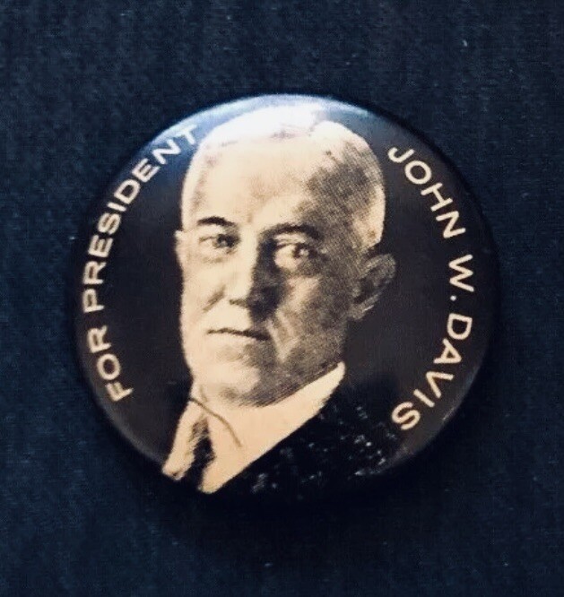 Vintage John W Davis For President Campaign Button Kleenex Tissues 1968 Button