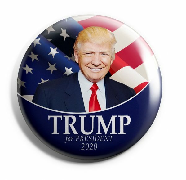 Trump 2020 Set of 6 Red, White & Blue Campaign Buttons – 2.25 inches
