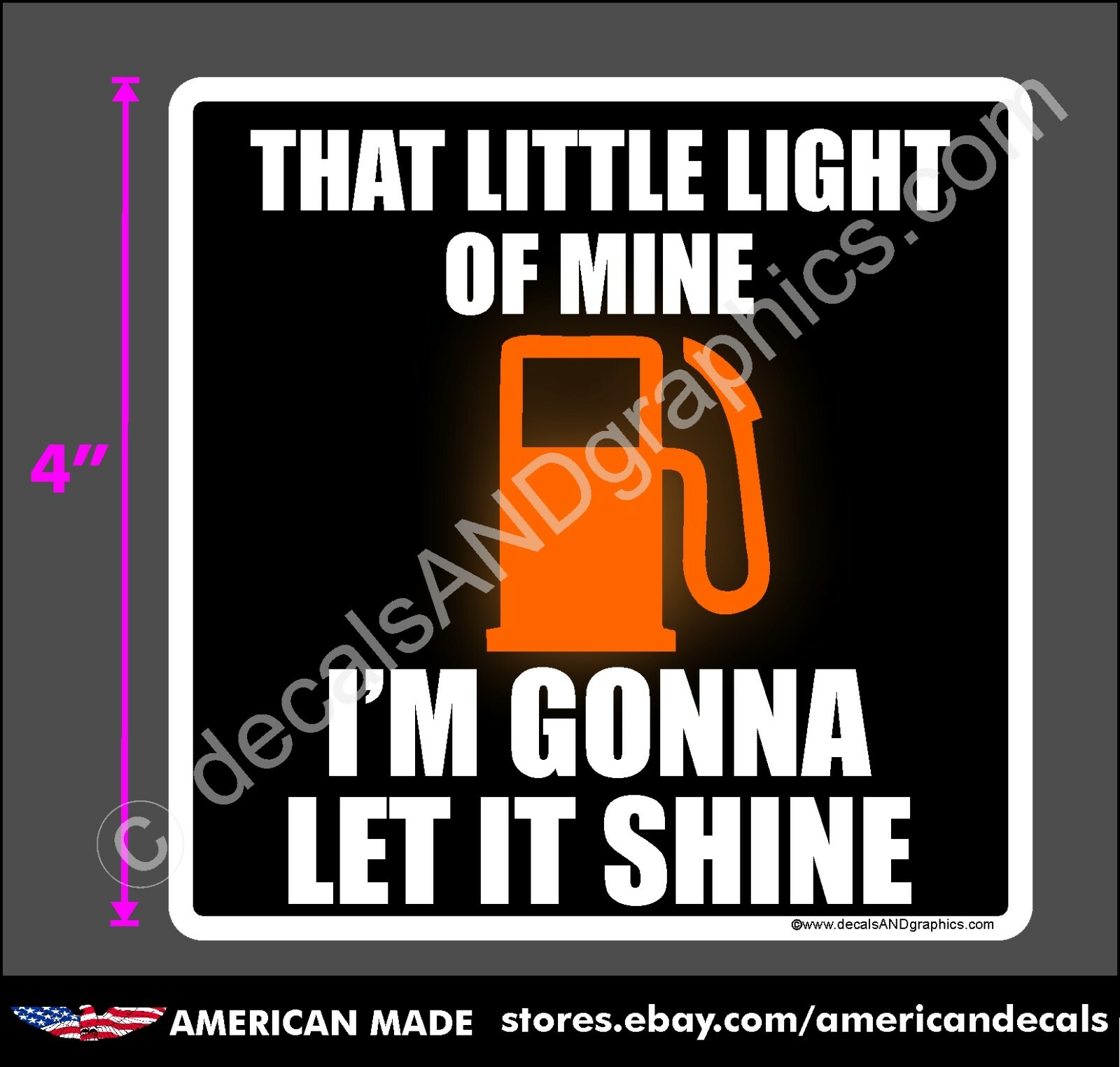 TRUMP 2020 2024 STICKER LITTLE GAS LIGHT ANTI DEMOCRAT MAGA DECAL