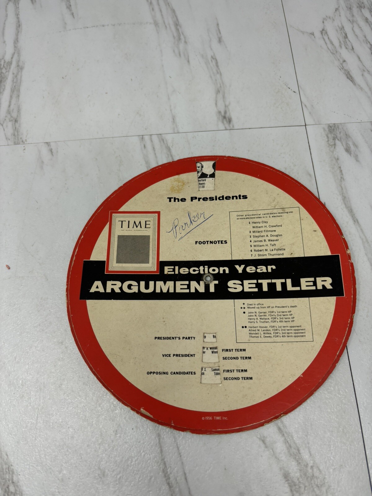 Time Election Year Argument Settler 1956 Wheel 082917jh – 011124JET5