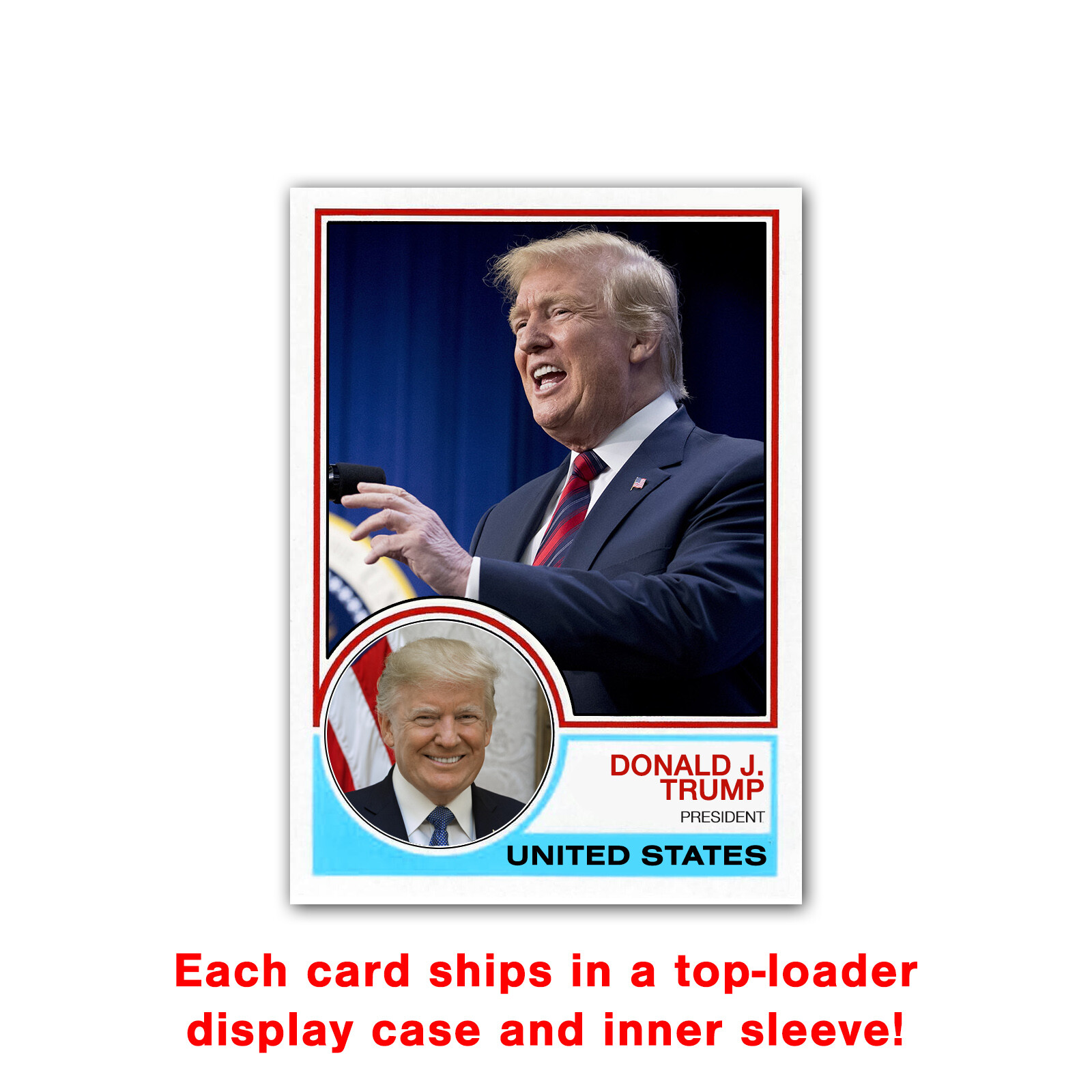 Donald Trump Novelty Custom 1983 Style Presidential Baseball Card MAGA