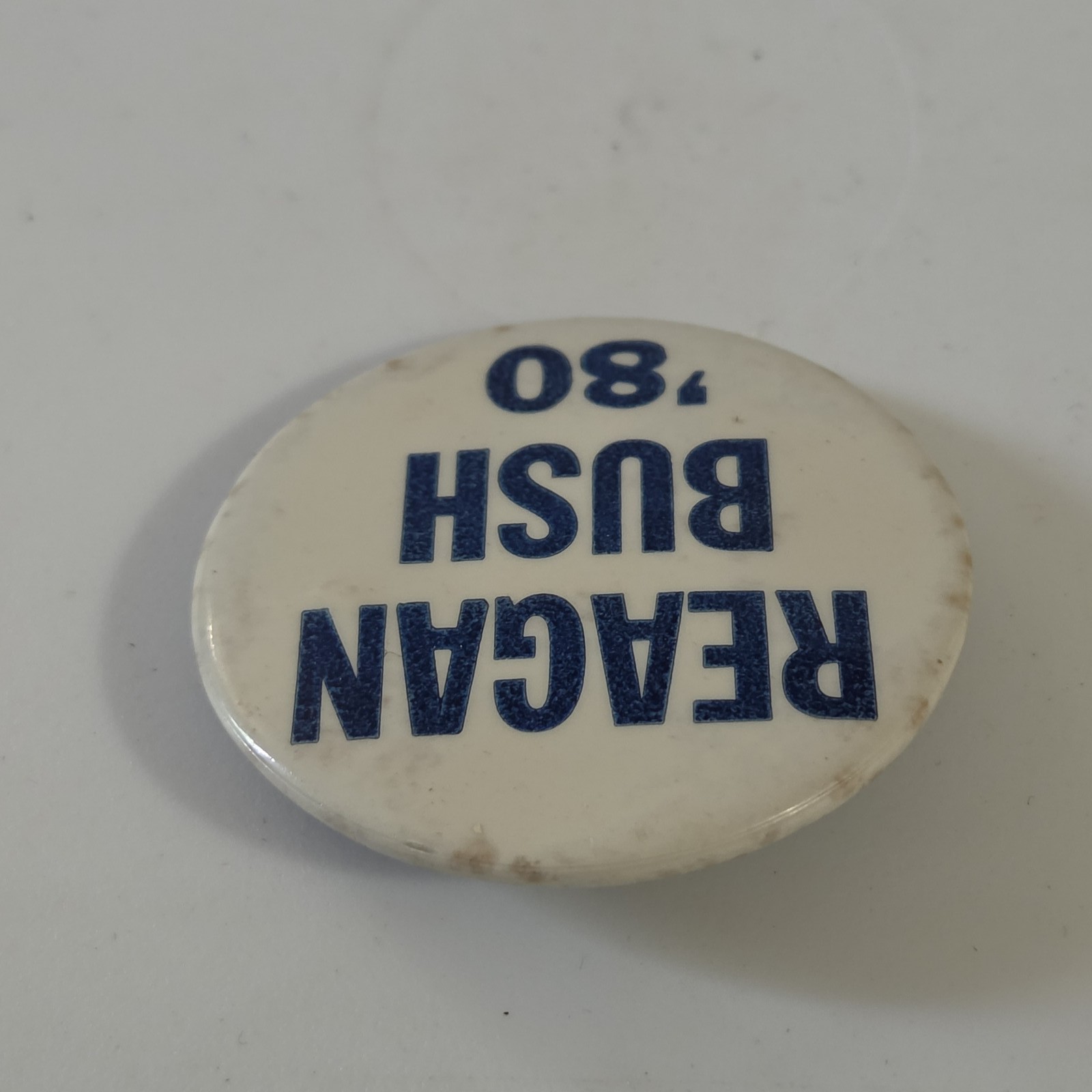 Vintage REAGAN BUSH ’80 Presidential Campaign Button Pin 1980 Political 1.75″
