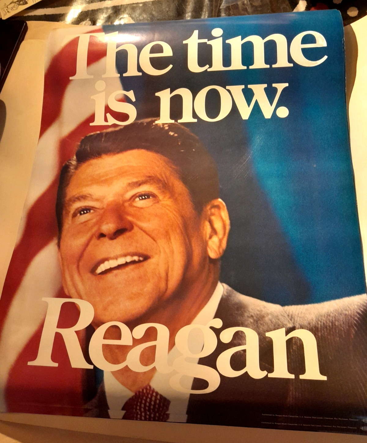 Ronald Reagan Portrait Poster 1980 “The Time is Now”