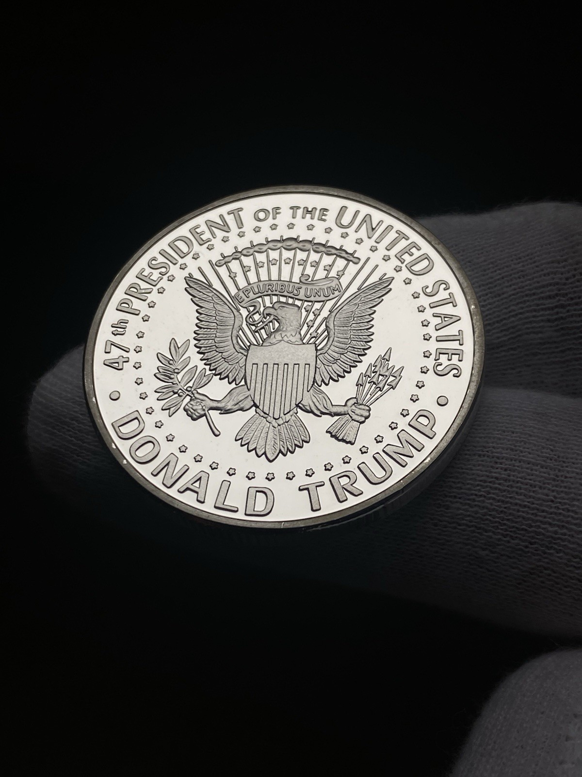 Donald Trump 47th Presidential Commemorative Silver-Plated Coin MAGA