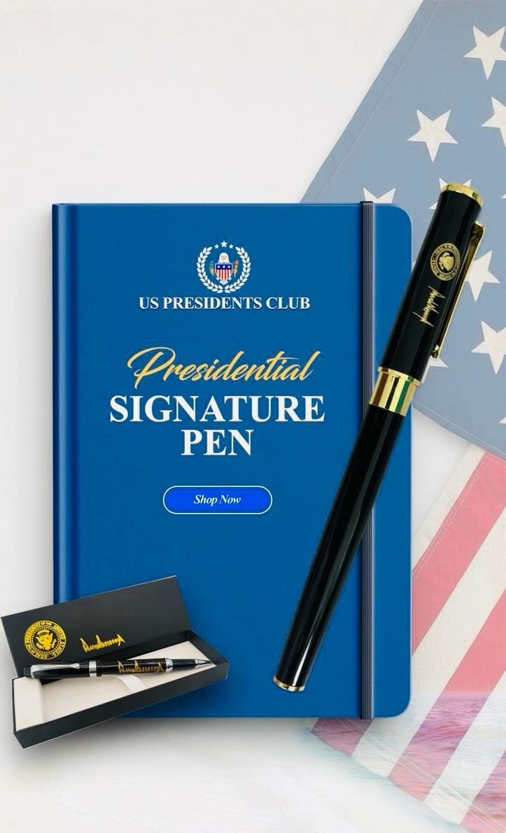 NEW Presidential Pen with Elegant Box Donald Trump Signature & two Refills