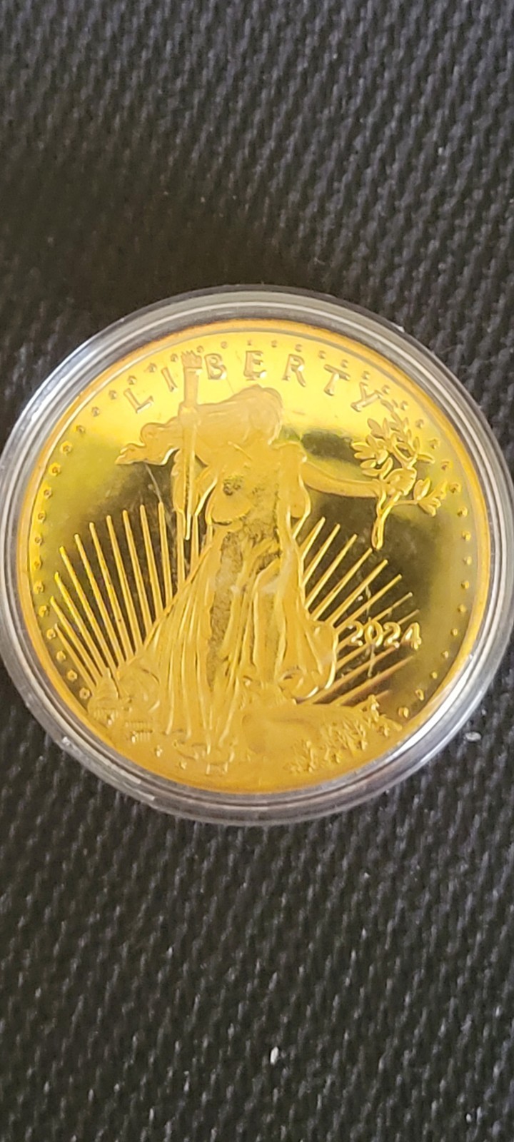 American Lady Liberty 2024-Eagle .24k Gold Plated Coin “1 Oz.”New Ships from USA
