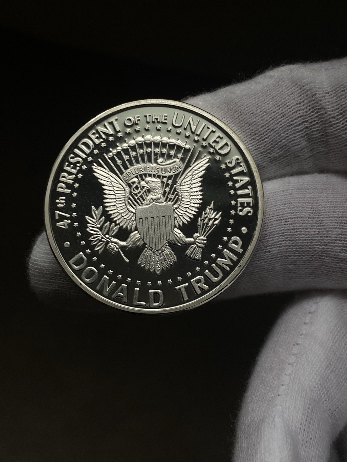 Donald Trump 47th Presidential Commemorative Silver-Plated Coin MAGA