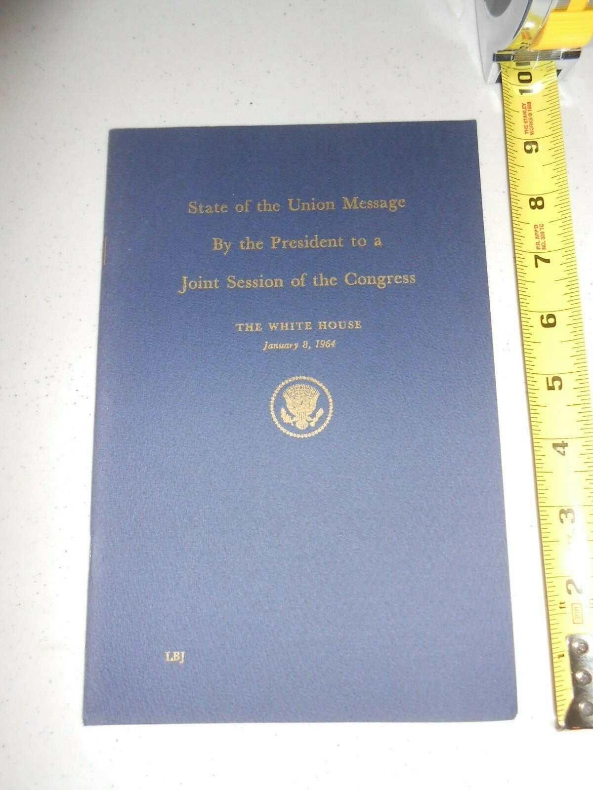 VINTAGE 1964 LBJ PRESIDENT JOHNSON STATE OF THE UNION MESSAGE BOOKLET POLITICAL