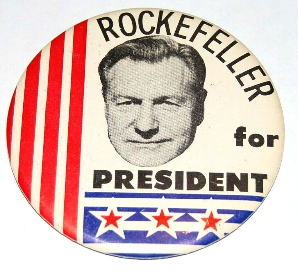 1960 NELSON ROCKEFELLER 3.5″ campaign pin pinback button political president
