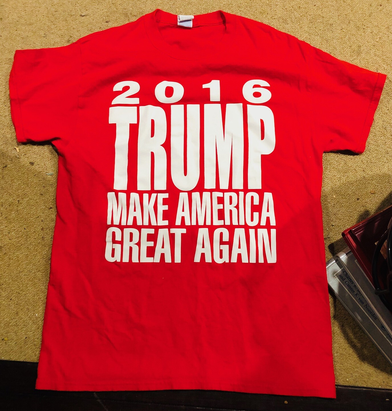 2016 Donald J Trump 45th President Red “Make America Great Again” Campaign Shirt