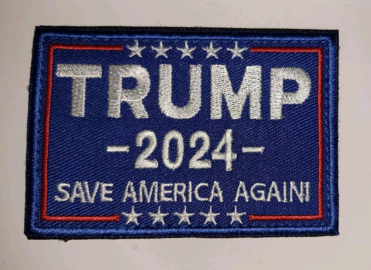 Trump 2024 Save America Again – Tactical Embroidered Patch Hook & Loop