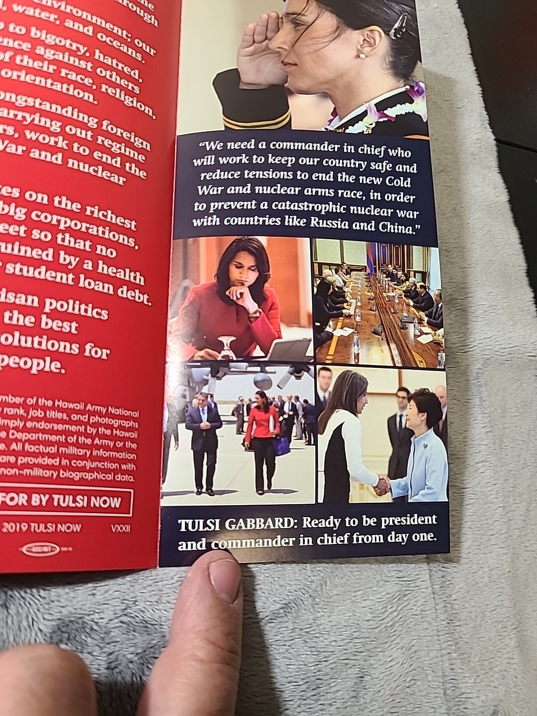 Tulsi Gabbard Official Campaign Flier From 2019 *Rare* Hard To Find Trump s Pick