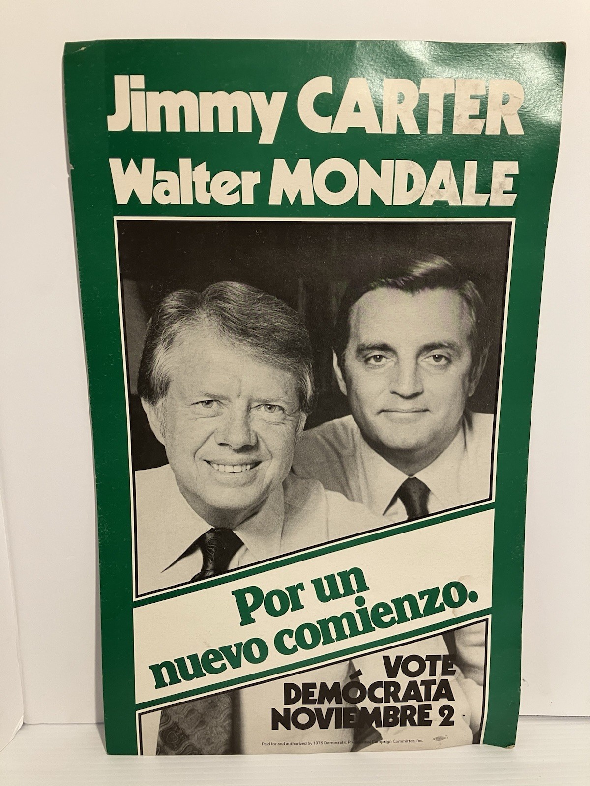 Vintage Set of Two 1976 Campaign Poster Carter/Mondale