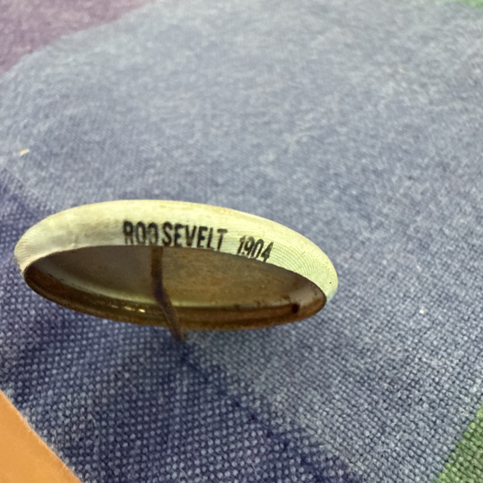 Teddy Roosevelt, Political Campaign, Pin Back Button, 1904. Replica 1972.