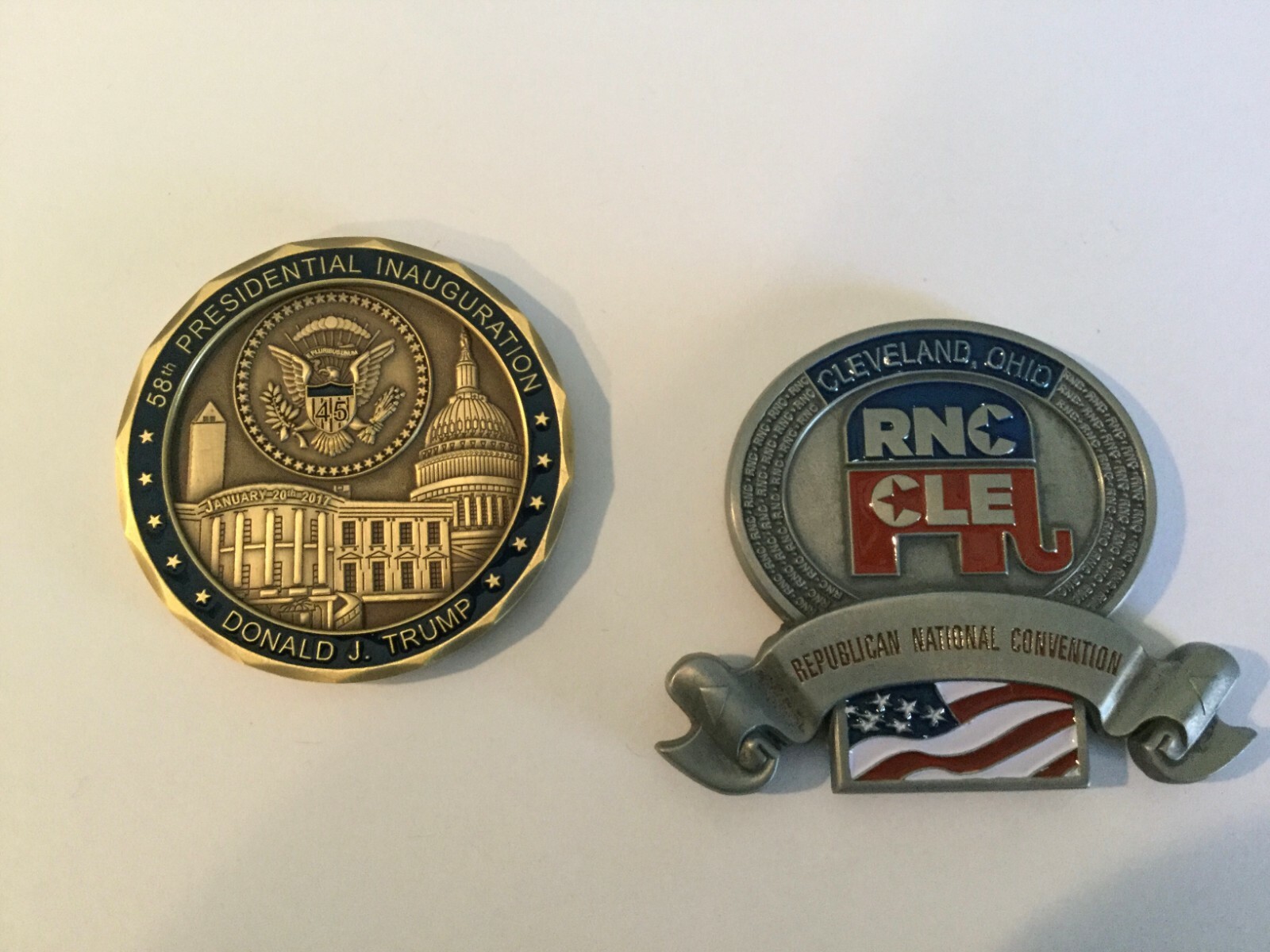 NJSP Trump Presidential Inauguration and RNC 2016 Deployment Coins (2 pack)
