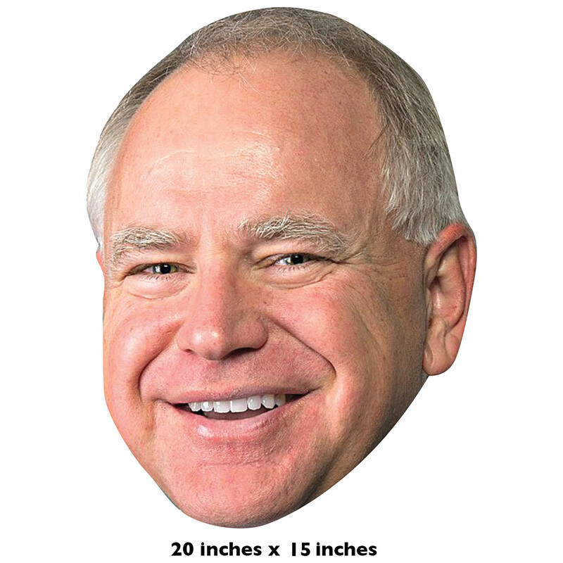 TIM WALZ BIG HEAD Plastic OUTDOOR YARD SIGN Standee Standup Harris Walz 2024