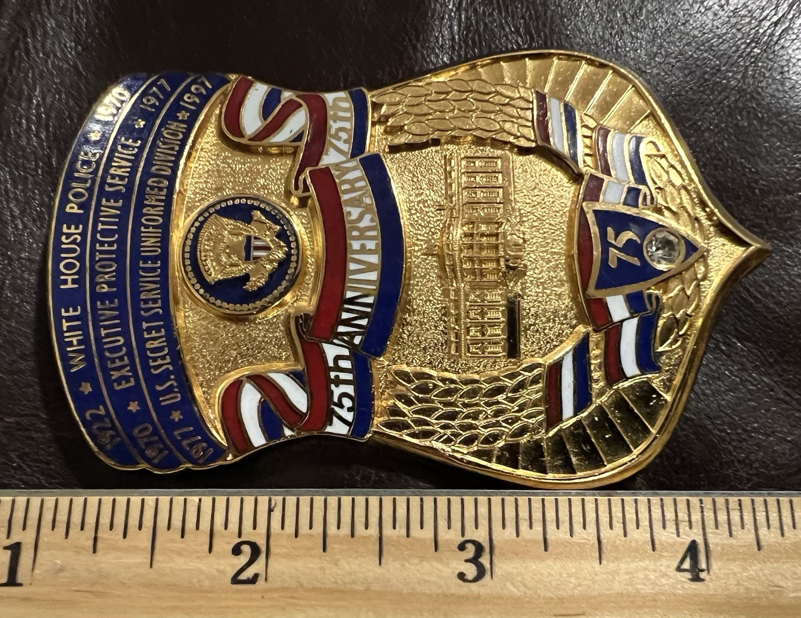 Obsolete Commemorative White House Uniformed Div. BADGE #518 Shield HALLMARKED