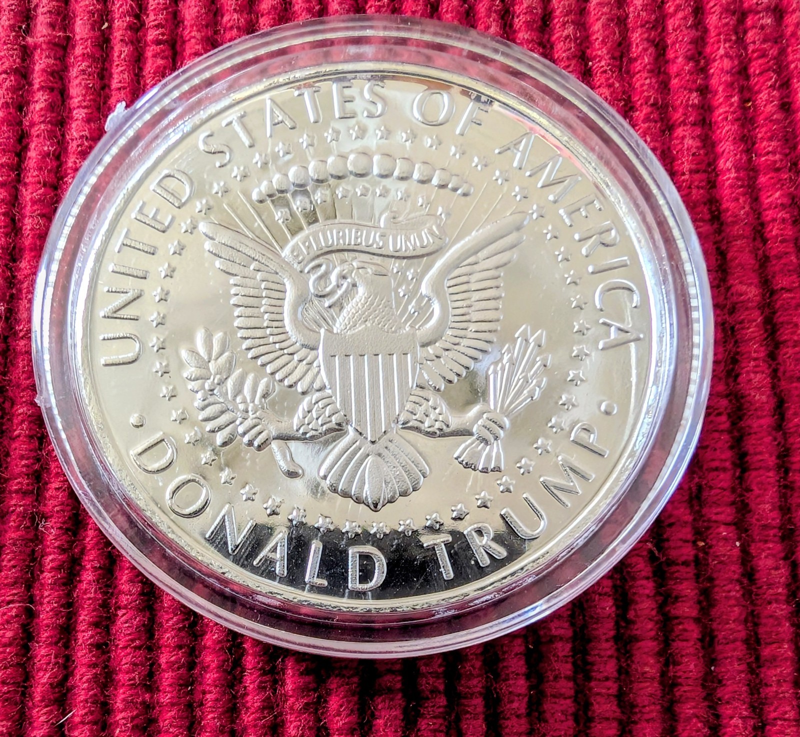10 Gold/Silver Plated Donald Trump Coins in Protective Holders. MAGA.