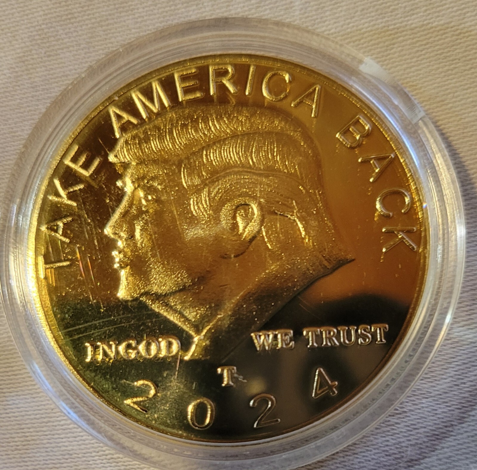 2024 Donald Trump Take America Back 1 oz Memorabilia Coin In Plastic Case