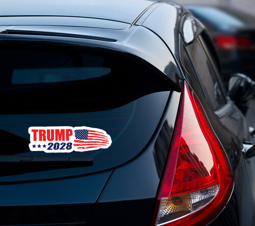 Trump 2028 bumper sticker vinyl decal label President Keep America Great USA 2pk