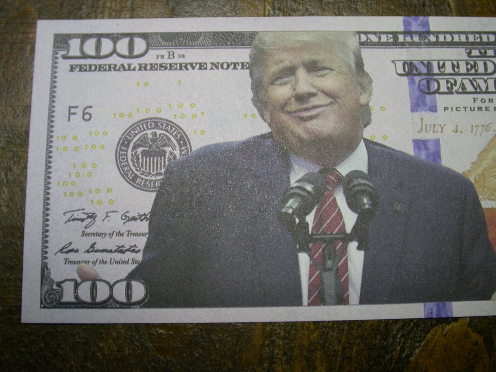 Donald Trump Presidential Hundred Dollar $100 Bill US Novelty Note – SEE PICS!!!