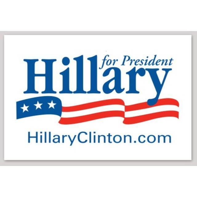 Hillary Clinton For President White Bumper Sticker – Vinyl Sticker