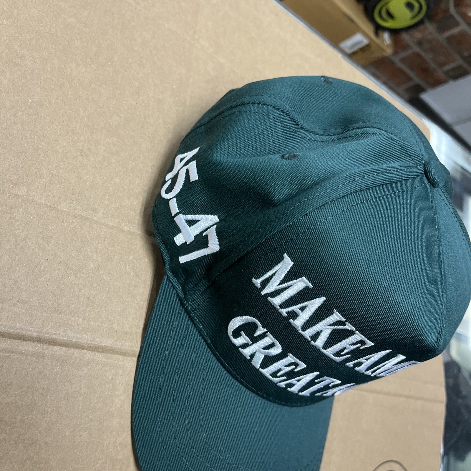 Official Make America Great Again Trump Cali Fame 45-47 Green Snapback Hat Cap