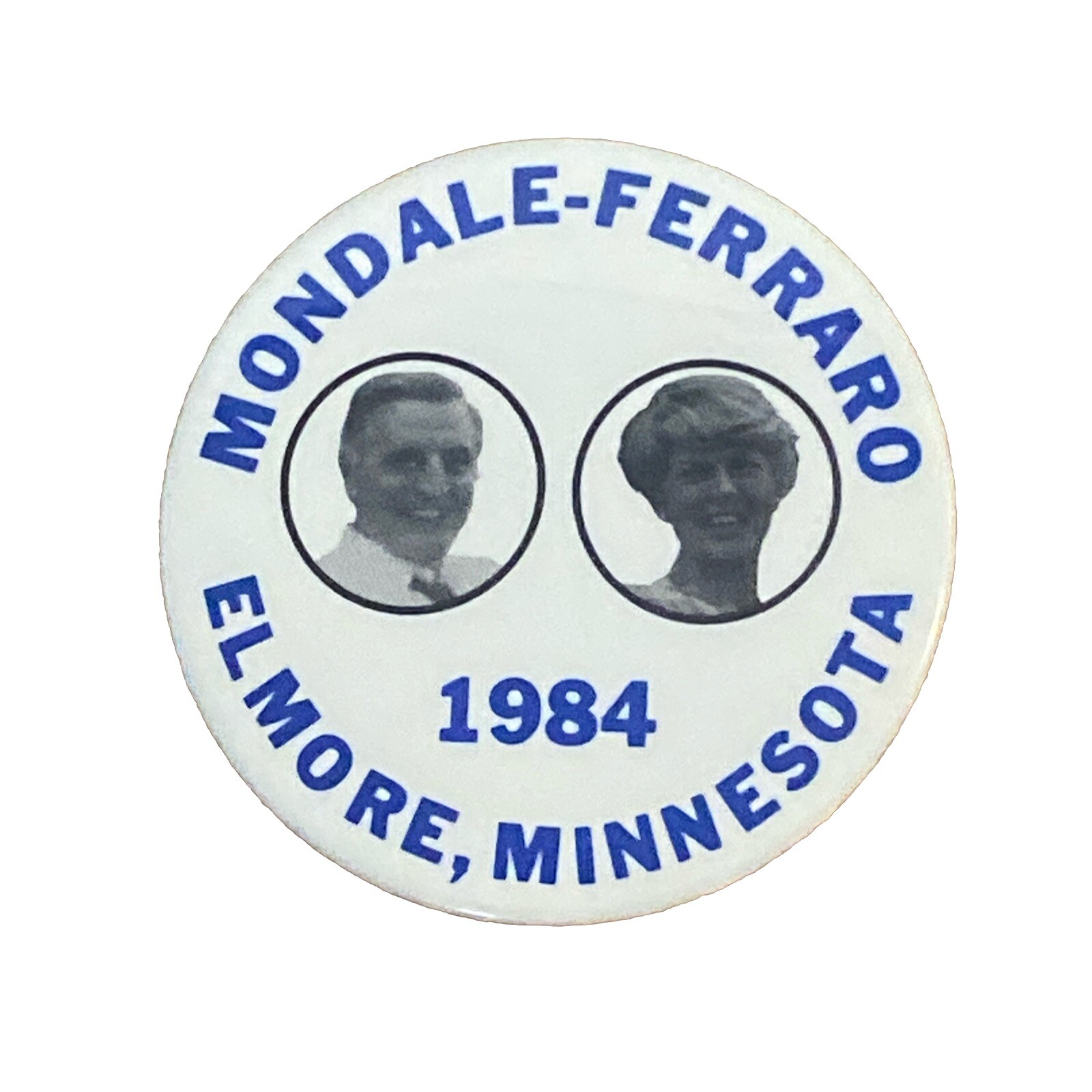 1984 Walter Mondale & Geraldine Ferraro Presidential Campaign Elmore 3″ Button