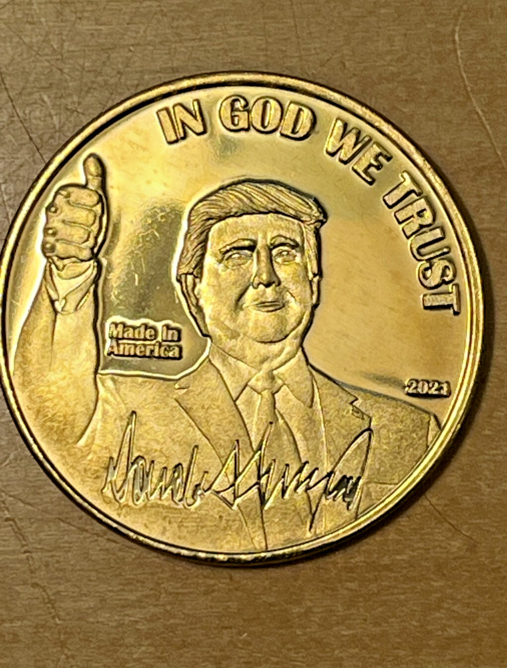 2021 Donald Trump President Coin/Medal “IN GOD WE TRUST” Made in the USA