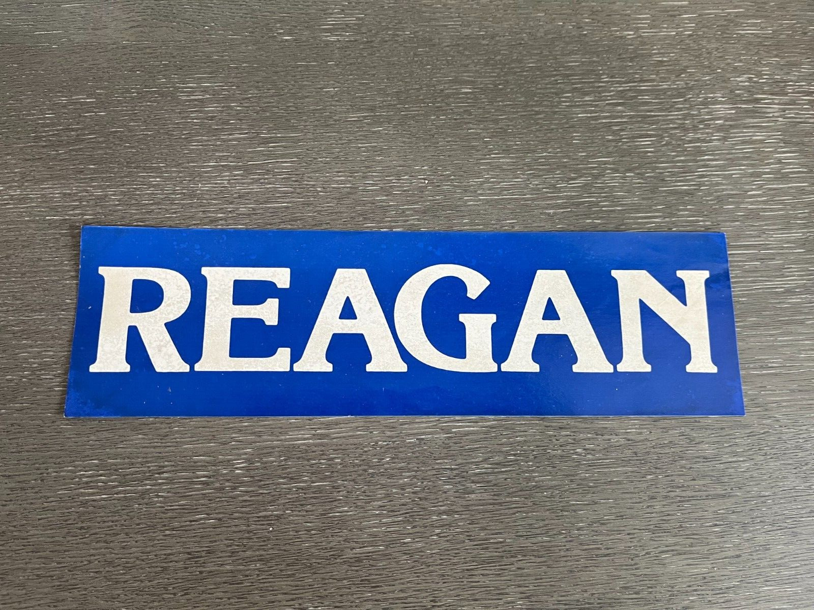 Vintage 1980s Ronald Reagan Campaign Bumper Sticker Republican Party President