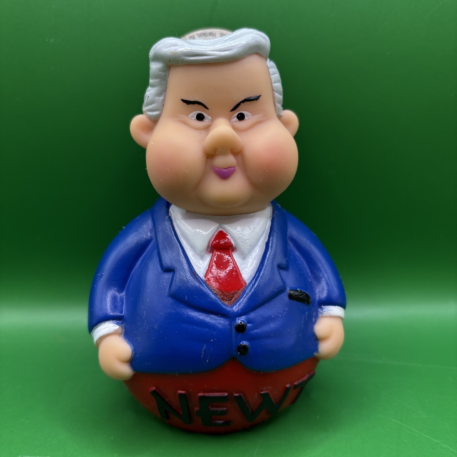 RARE 1996 Vo-Toys Political Challengers 6″ Dog Toy- Newt Gingrich Blue Coat- NWT
