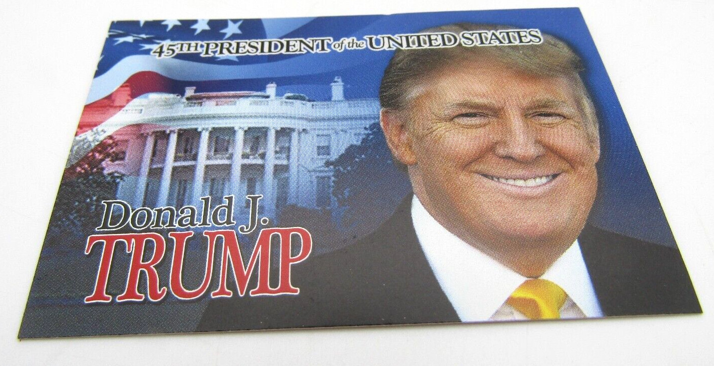 Lot of 2018 Trump Silver US Half Dollar Colored Picture & Trump Train Knife 2020