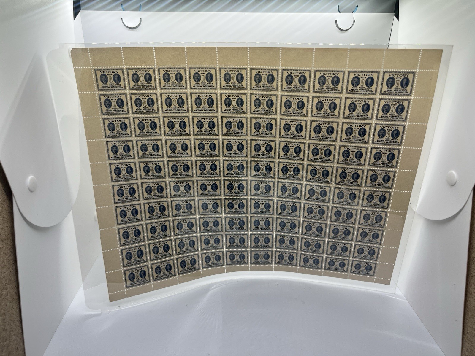 Thomas Dewey Presidential Candidate Full Sheet Of 100 Cindarella Stamps Cool!
