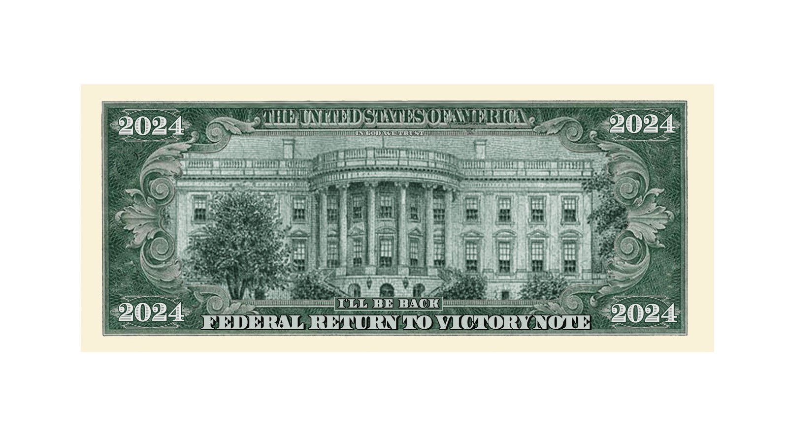 Trumpinator Donald Trump 2024 President MAGA Novelty Money Bill with Holder