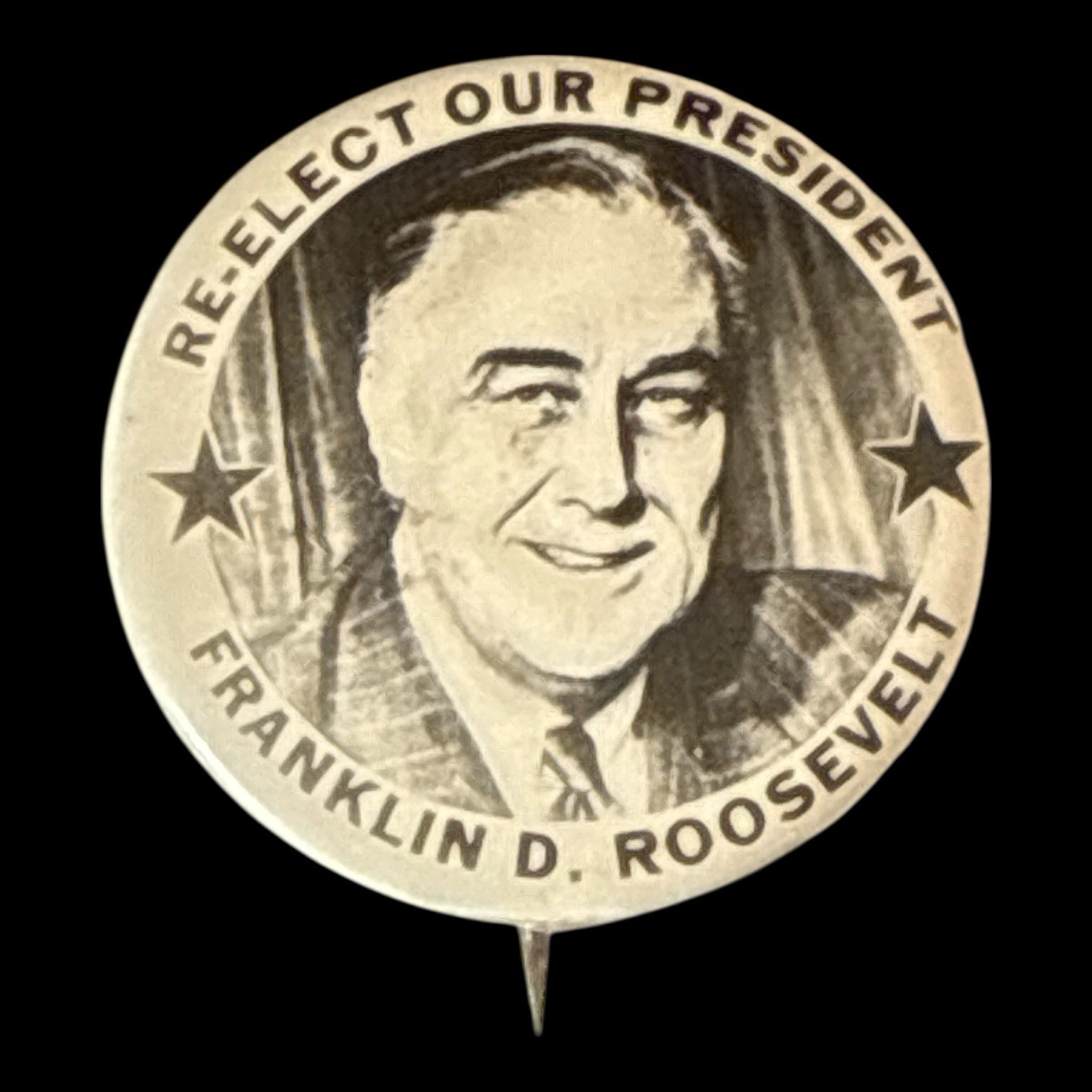 President Teddy & Franklin Roosevelt & McKinley Political Button 1.25″ Wishbone