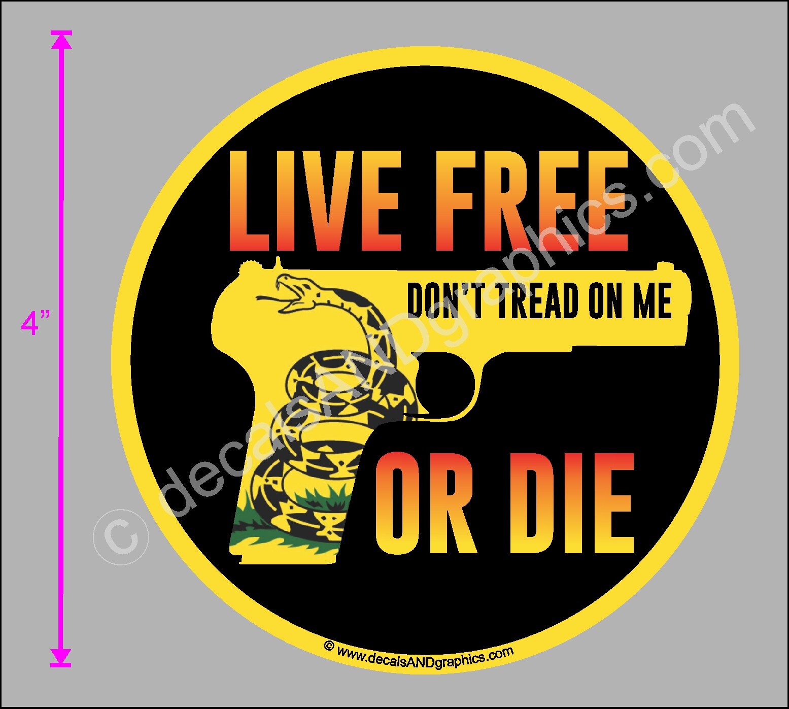 TRUMP 2020 STICKER LIVE FREE GADSDEN FLAG DON’T TREAD ON ME GUN OWNERS DECAL