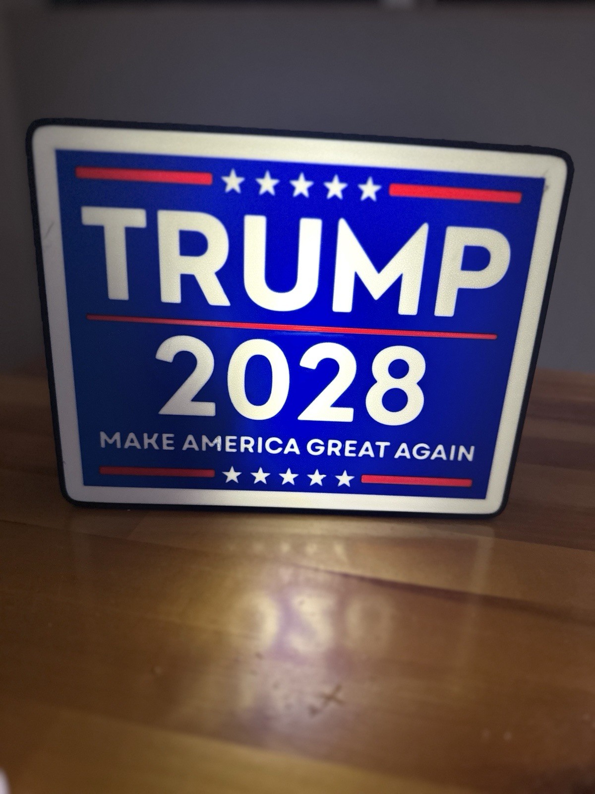 Trump 2028 Light Box Sign LED USB Make America Great Again Lightbox USA Made NEW