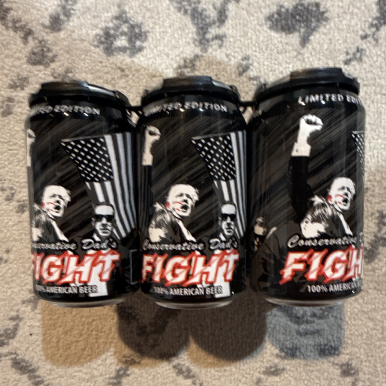 LIMITED EDITION Donald Trump Beer Cans and Pocket Knife.