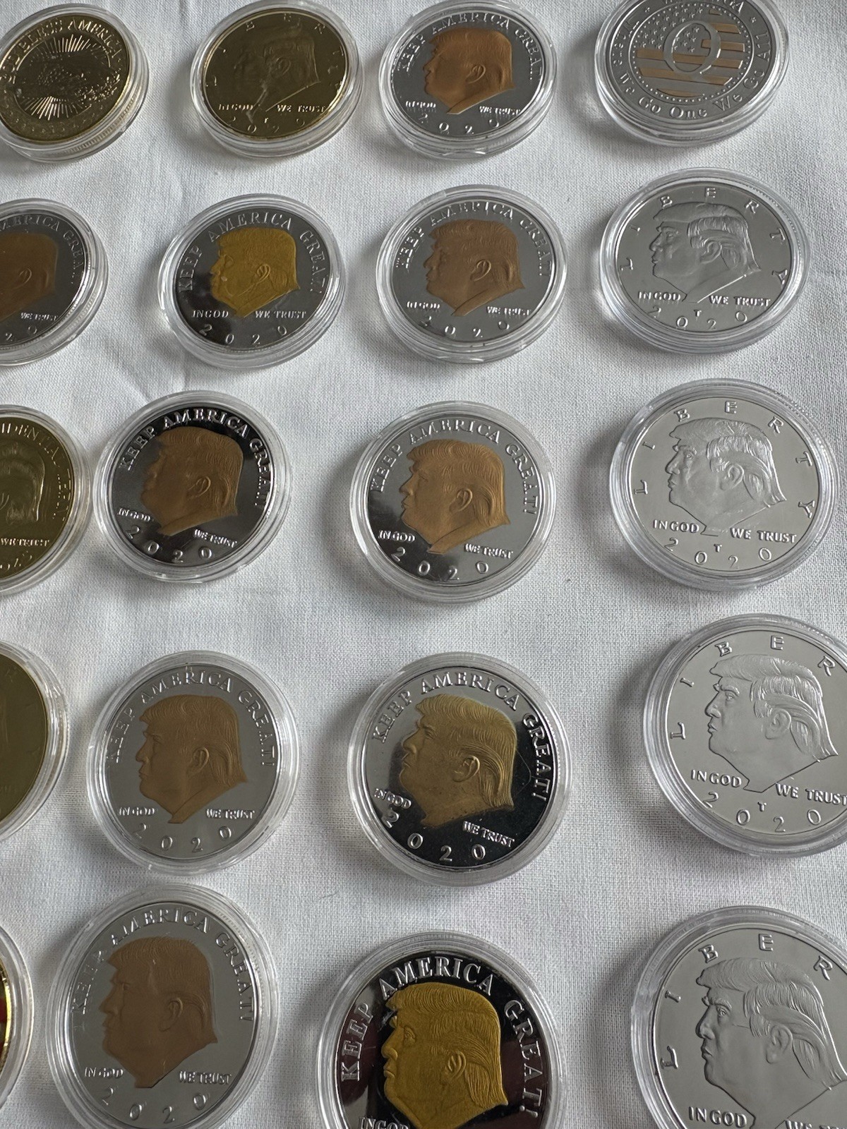 Trump Gold Plated Commemorative Coins 2020, 2024, 2025