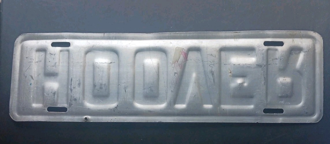HOOVER CAMPAIGN POLITICAL LICENSE PLATE 1928 REPUBLICAN ITEM AUTOMOBILE CAR