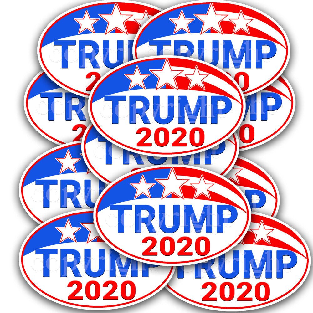 TRUMP STICKERS 2020 Pro Trump Political Mini Stickers Decals 3″ 10-pack RWB***