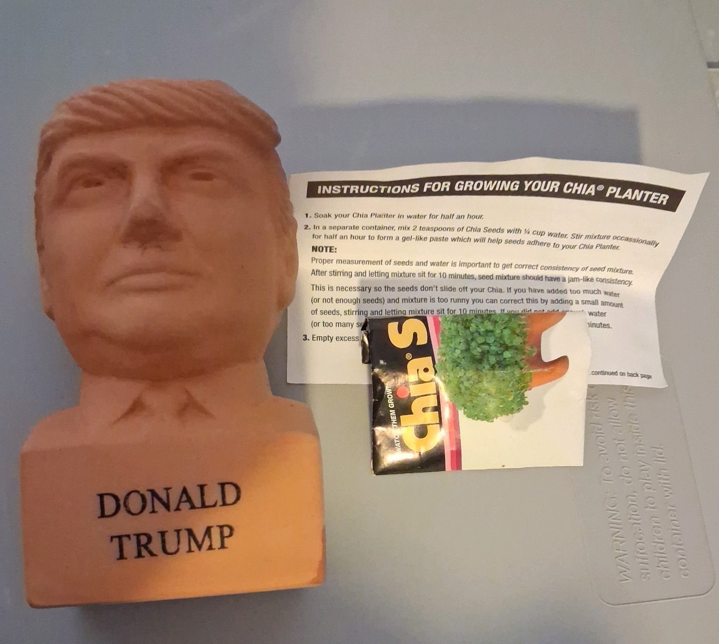 Donald Trump Chia Pet, Freedom of Choice 2016 Chia Donald Trump USA No Box