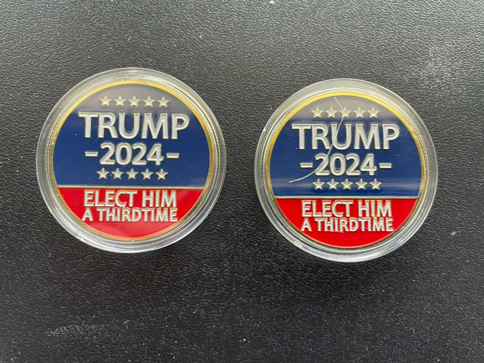 2 DONALD TRUMP 2024 CHALLENGE COINS