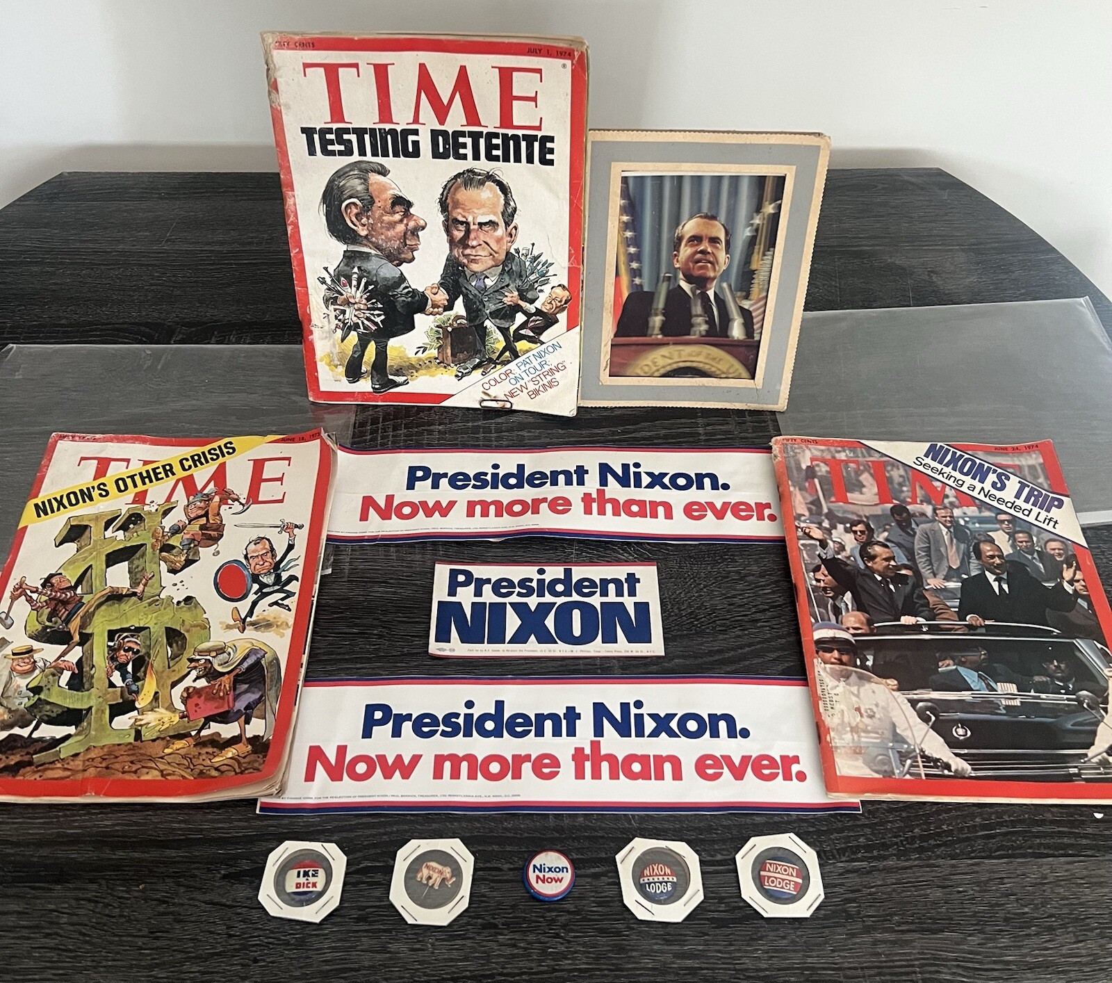VINTAGE LOT OF PRESIDENTIAL MEMORABILIA NIXON 1960’S-70’S 🇺🇸