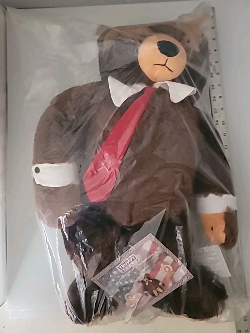 ***ORIGINAL DELUXE TRUMPY BEAR 22” PRES DONALD TRUMP w/ CoA, ORI. TAG